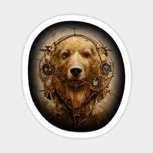 Labrador Retriever Surreal Steampunk Artwork, Dog Lover Sticker